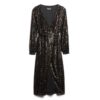 Sequin Wrap Maxi Dress