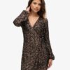 Sequin Wrap Mini Dress