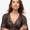 Sequin Wrap Mini Dress