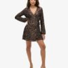 Sequin Wrap Mini Dress