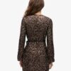 Sequin Wrap Mini Dress