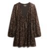 Sequin Wrap Mini Dress