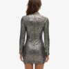 Sequinned Mock Neck Mini Dress
