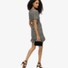 Short Sleeve Printed Mini Wrap Dress