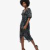 Short Sleeve Sheer Midi Dress
