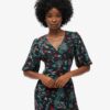Short Sleeve Sheer Midi Dress