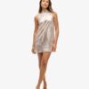 Sleeveless Sequin a Line Mini Dress