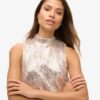 Sleeveless Sequin a Line Mini Dress