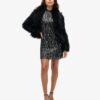 Sleeveless Sequin a Line Mini Dress