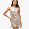 Sleeveless Sequin a Line Mini Dress