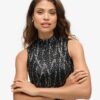 Sleeveless Sequin a Line Mini Dress