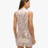 Sleeveless Sequin a Line Mini Dress