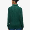 Slouchy Cable Roll Neck Jumper