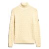 Slouchy Cable Roll Neck Jumper