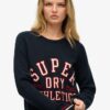 Slouchy Knitted Graphic Crew Jumper