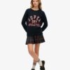 Slouchy Knitted Graphic Crew Jumper