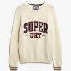 Slouchy Knitted Graphic Crew Jumper