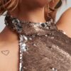 Sparkly Halter Mini Dress