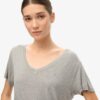 Studios Slub Embroidered V-Neckline T-Shirt