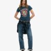 Tattoo Rhinestone Fitted T-Shirt