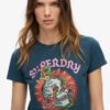 Tattoo Rhinestone Fitted T-Shirt