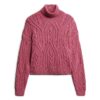 Twist Cable Knit Polo Neck Jumper