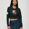 Varsity Cropped Crew Jumper